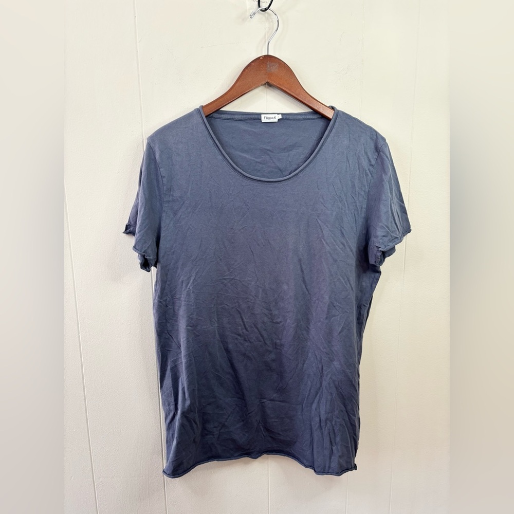 Filippa K blue organic cotton boxy oversized t shirt size L